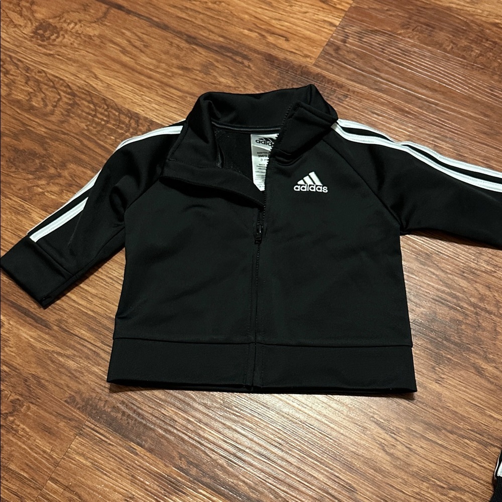 adidas Baby Tricot Tracksuit Jacket and Jogger Set 3 Months - Picture 2 of 4